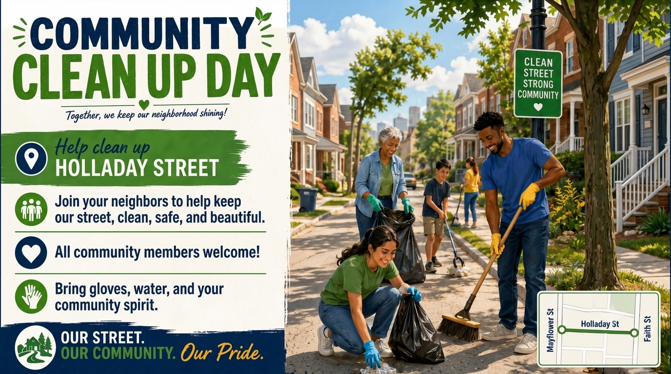 Holladay Street Clean Up Day